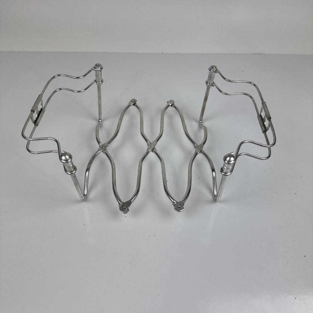 Vintage Expandable Trivet Casserole Dish Carrier Made In Italy Metal Accordion